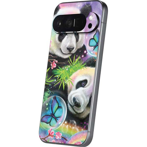 Rainbow Pandas with Butterflies by Sheena Pike Pixel 9 Pro XL Skin